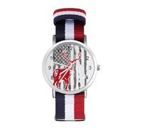 Hunter Deer - Orologio sportivo da uomo e donna, con cinturino in nylon, analogico, al quarzo, Stile:, regular, Cinturino