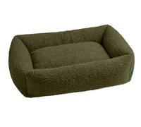 HUNTER Divano per Cani KUMARA, Colore Cachi, Morbido Peluche con Fondo Antiscivolo, Cuscino Interno Reversibile, Imbottitura alla Moda, Rivestimento Lavabile in Lavatrice, Dimensioni: 100 x 70 cm