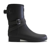 HUNTER Donna Refined Back Adjustable Ankle Strap Rubber Black Bitter Chocolate Stivali 39 EU