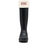 HUNTER Donna Sei Cavo Alto Cavo Maglia Stivale Donna Calzini IN Bianco UK M - L