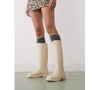 Hunter - Downpour - Stivali da pioggia alti beige-Grigio 43