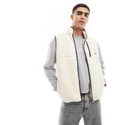 Hunter - Drill - Gilet in pile color panna con fodera a contrasto-Bianco M