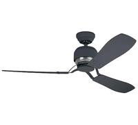 HUNTER FAN Ventilatore da Soffitto Industrie II 132 cm per Interni, con Controllo a Parete, 3 Pale Intercambiabili Color Grafite e Castagno, Ideale per Estate e Inverno, Modello 24545