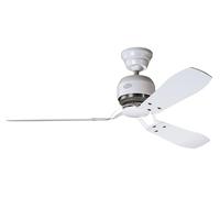 HUNTER FAN Ventilatore da Soffitto Industrie II 132 cm per Interni, con Controllo a Parete, 3 Pale Intercambiabili Color Bianco e Color Acero, Ideale per Estate e Inverno, Modello 24547