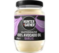 Hunter & Gather Maionese all'Olio di Avocado 630g con Aglio e Pepe Nero | Realizzata con Puro Olio di Avocado e Uova da Allevamento all'Aperto | Paleo, Cheto, Senza Zucchero e Senza Glutine