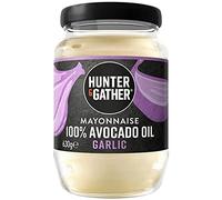 Hunter & Gather Maionese All'olio Di Avocado Con Aglio 630g | Realizzato Con Puro Olio Di Avocado E Tuorlo D'uovo Biologico | Paleo, Keto, Senza Zucchero E Senza Glutine
