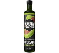 Hunter & Gather Olio Extravergine di Avocado 500ml | Spremuto a freddo, non raffinato e imbottigliato nel Regno Unito | Versatile per cucinare, condire e intingere