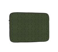 Hunter Green Floral Petals Pattern Pattern 10 pollici borsa per computer portatile, custodia protettiva interna, portatile e adatta per viaggi d'affari o viaggi