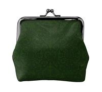 Hunter Green Floral Petals Pattern portafogli da donna, portamonete da donna, piccolo portafoglio da donna, adatto per le donne, elegante e personalizzato, nero, taglia unica, Art Deco, Nero , Taglia