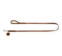 HUNTER Guinzaglio per cani SOLID EDUCATION, colore cognac, pelle intrecciata, resistente, morbido, cinturino da polso, misura 11/110