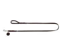 HUNTER Guinzaglio per cani SOLID EDUCATION, colore: marrone scuro, pelle, intrecciato, robusto, morbido, cinturino da polso, misura 11/110