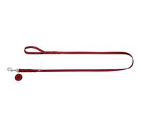 HUNTER Guinzaglio per cani SOLID EDUCATION, colore: rosso, pelle, intrecciato, robusto, morbido, cinturino da polso, misura 16/200