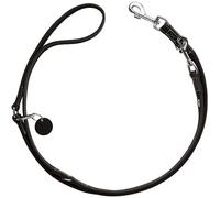 HUNTER Guinzaglio regolabile Aalborg, colore nero, regolabile in 3 posizioni, resistente pelle bovina con forte grasso, Made in Germany, dimensioni: 10/200