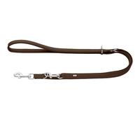 HUNTER Guinzaglio Regolabile Amalfi, Colore Marrone Cioccolato, Vegano, Finta Pelle Nappa, Regolabile in 3 Posizioni, Morbido, Facile da Pulire, Colore Brillante, Made in Germany, Dimensioni: 15/200