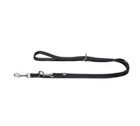 HUNTER Guinzaglio regolabile Arizona UP, colore: nero, elegante pelle con morbida fodera in pelle regolabile, 3 posizioni, ideale per uso flessibile, realizzato a mano, made in Germany, dimensioni: