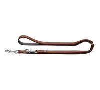 HUNTER Guinzaglio regolabile Canadian UP, colore cognac/nero, morbida pelle morbida, regolabile in 3 posizioni, sostenibile, made in Germany, taglia 15/201