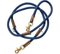 HUNTER Guinzaglio regolabile Malia, colore: blu scuro/marrone scuro, morbida e pelle resistente, regolabile in 3 posizioni, leggero, resistente, look moderno, made in Germany, dimensioni: 10/200