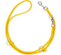 HUNTER Guinzaglio regolabile rotondo Amalfi, colore: giallo, vegano, ecopelle effetto nappa, regolabile in 3 posizioni, morbido, facile da pulire, colore brillante, Made in Germany, dimensioni: 10/200