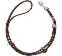 HUNTER Guinzaglio Regolabile Rotondo Amalfi, Colore Marrone Cioccolato, Vegano, Finta Pelle Nappa, Regolabile in 3 Posizioni, Morbido, Facile da Pulire, Colore Brillante, Made in Germany, Dimensioni