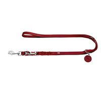 HUNTER Guinzaglio regolabile SOLID EDUCATION, colore: blu scuro, pelle, intrecciato, robusto, morbido, dimensioni: 13/200