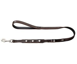 HUNTER Guinzaglio Swiss, 18/100marrone/nero, Pelle