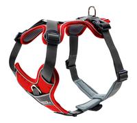 Hunter - Harness Divo - Imbracatura per cani Hals 19-32 cm, Bauch 34-47 cm - Breite 1,5 cm rosso/grigio