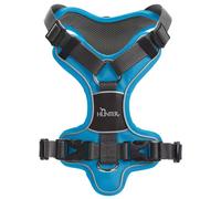 Hunter - Harness Divo - Imbracatura per cani Hals 30-42 cm, Bauch 52-68 cm - Breite 2,0 cm lightblue /grigio