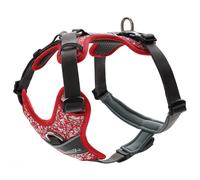 Hunter - Harness Divo Reflect - Imbracatura per cani Hals 40-59 cm - Bauch 72-100 cm rosso/grigio