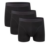 Hunter&Hawks - Confezione da 3 Boxer in bambù, Morbidi antibatterici, Traspiranti e asciutti, Pantaloni Anti sfregamento, Nero, Blu, Confezione Multipla, Nero, XXXXL