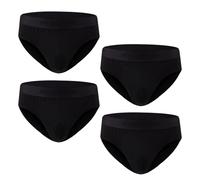 Hunter&Hawks Confezione da 4 Slip da Uomo in bambù Taglie S-6XL Intimo Morbido Antibatterico e Traspirante vestibilità Perfetta, Freschi e Asciutti da Uomo Neri Multipack