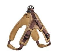 HUNTER Hondentuig NEOPREN VARIO QUICK, Kleur: bruin/karamel, hoogwaardig nylon, neopreenpolster, reflecterend 3M™ Scotchlite™-materiaal, eenvoudig aan te trekken, verstelbaar, comfortabel, Maat: S