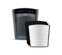 Hunter HP850UV - Purificatore d'aria multi-ambiente con vero filtro HEPA per allergie, luce germicida UVC, rimuove il 99,97% degli inquinanti, grafite