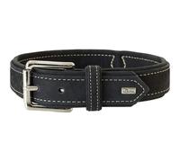 HUNTER HUNTING - Collare per cani in pelle nabuk, resistente, morbido, 45 S, colore: Nero