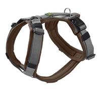 HUNTER Imbracatura per cani Maldon UP, colore: marrone/grigio, morbida imbottitura e confortevole, altamente riflettente grazie alla Scotchlite 3M, regolabile in 4 posizioni, con manico imbottito (da