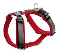 HUNTER Imbracatura per cani Maldon UP, colore: rosso/grigio, morbida imbottitura e confortevole, altamente riflettente grazie alla Scotchlite 3M, regolabile in 4 posizioni, con manico imbottito (da