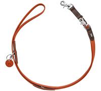 HUNTER Levig - Guinzaglio Regolabile per Cani, Colore: Arancione/Marrone Scuro, in Pelle, Regolabile in 3 Posizioni, Resistente e Resistente, Confortevole, Elegante e alla Moda, Made in Germany,