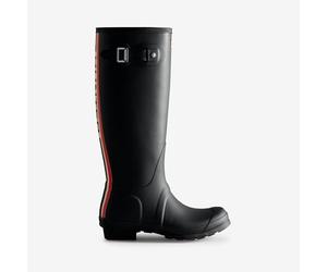 Hunter Logo Originale Tall Tri-Color, Stivali in Gomma Donna, Nero, 41 EU