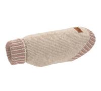 HUNTER Maglione per cani Odense, maglione per cani, morbido ed elastico, collo alto, look partner con berretto, lavabile, colore: crema/rosa, taglia: 60