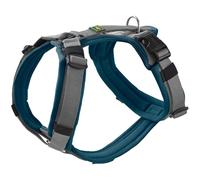Hunter Maldon Up - Pettorina per cane, colore: petrolio/grigio, morbida e confortevole, altamente riflettente con 3M Scotchlite, regolabile in 4 posizioni, con maniglia imbottita (da S-M), taglia: M-L