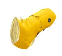 Hunter Milford Cappottino per cani, impermeabile e antivento, cintura addominale regolabile con chiusura in velcro, passanti elastici per una vestibilità sicura, per pettorina, giallo, taglia: 80