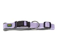 HUNTER Neopen Vario Plus, collare per cani, colore: lavanda/grigio, nylon resistente, morbida imbottitura in neoprene, regolabile in modo continuo, con scarico della trazione, facile da pulire,
