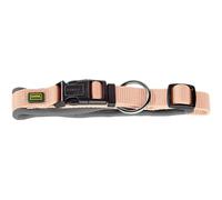 HUNTER Neopen Vario Plus, collare per cani, colore: pesca/grigio, nylon resistente, morbida imbottitura in neoprene, regolabile in modo continuo, con scarico della trazione, facile da pulire