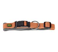 HUNTER Neopen Vario Plus, collare per cani, colore: rame/grigio, nylon resistente, morbida imbottitura in neoprene, regolabile in modo continuo, con scarico della trazione, facile da pulire,