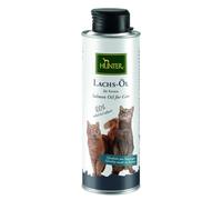 HUNTER Olio di Salmone per Gatti, Naturale e Fresco, da Allevamento sostenibile, con Omega-3, vitamine A e D, antiossidanti, supplemento Barf per Pelo, Pelle, Cuore e Sistema immunitario, 250 ml