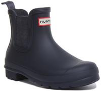 HUNTER Originale Chelsea Donna da Infilare Stivali IN Gomma Navy Misura UK 3 - 8