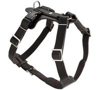 HUNTER pettorina per cane AALBORG, Colore: nero, cuoio bovino, regolabile, con fibbie in plastica, design essenziale, Made in Germany, Taglia: M-L/2