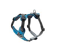 HUNTER pettorina per cani DIVO, Colore: azzurro/grigio, ergonomico, traspirante e imbottito, regolabile in 5 punti, materiale riflettente 3M™ Scotchlite™, Taglia: S-M