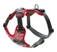 Hunter - Harness Divo Reflect - Imbracatura per cani Hals 40-59 cm - Bauch 72-100 cm rosso/grigio