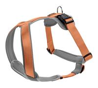 HUNTER pettorina per cani NEOPREN, Colore: rame/grigio, nylon resistente, imbottita con morbido neoprene, materiale riflettente 3M™ Scotchlite™, facile da pulire, confortevole, Taglia: M/1