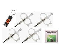 Hunter PGP - Set di 4 chiavi per la regolazione del rotore, chiavi per irrigazione, adatte per: teste PGP, PGJ, I20, I25, I40 + portachiavi a LED